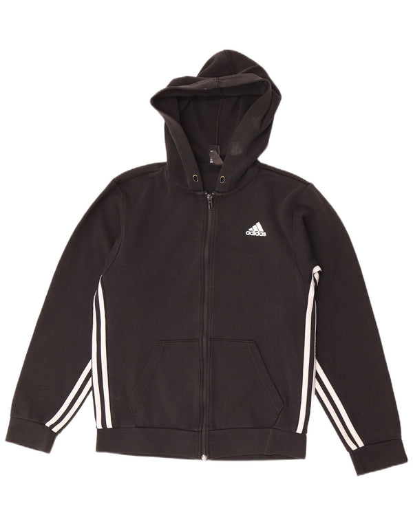 Adidas Sudadera con capucha y cremallera para hombre XS Algodón negro