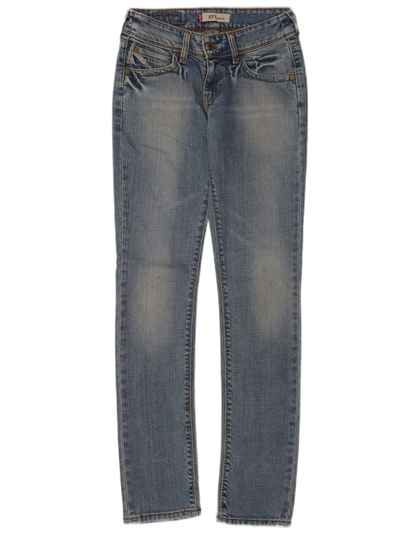 Levi's Mujer 571 Slim Jeans W28 L34 Algodón Azul
