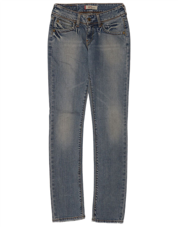Levi's Mujer 571 Slim Jeans W28 L34 Algodón Azul