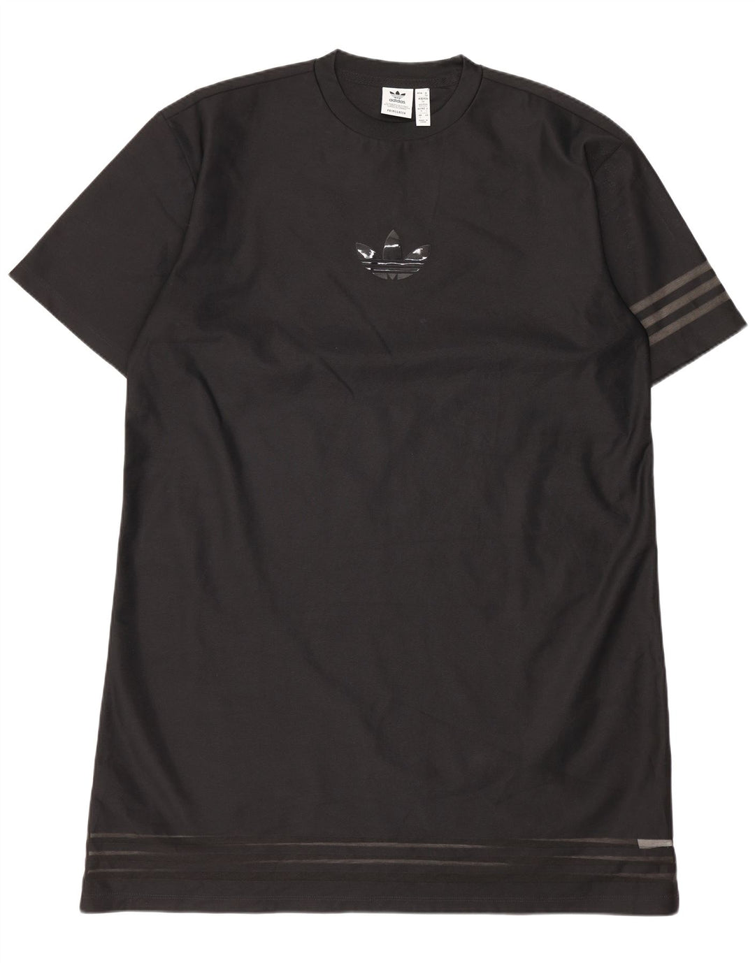 Adidas Vestido tipo camiseta extragrande para mujer EU 34 XS Negro Poliéster