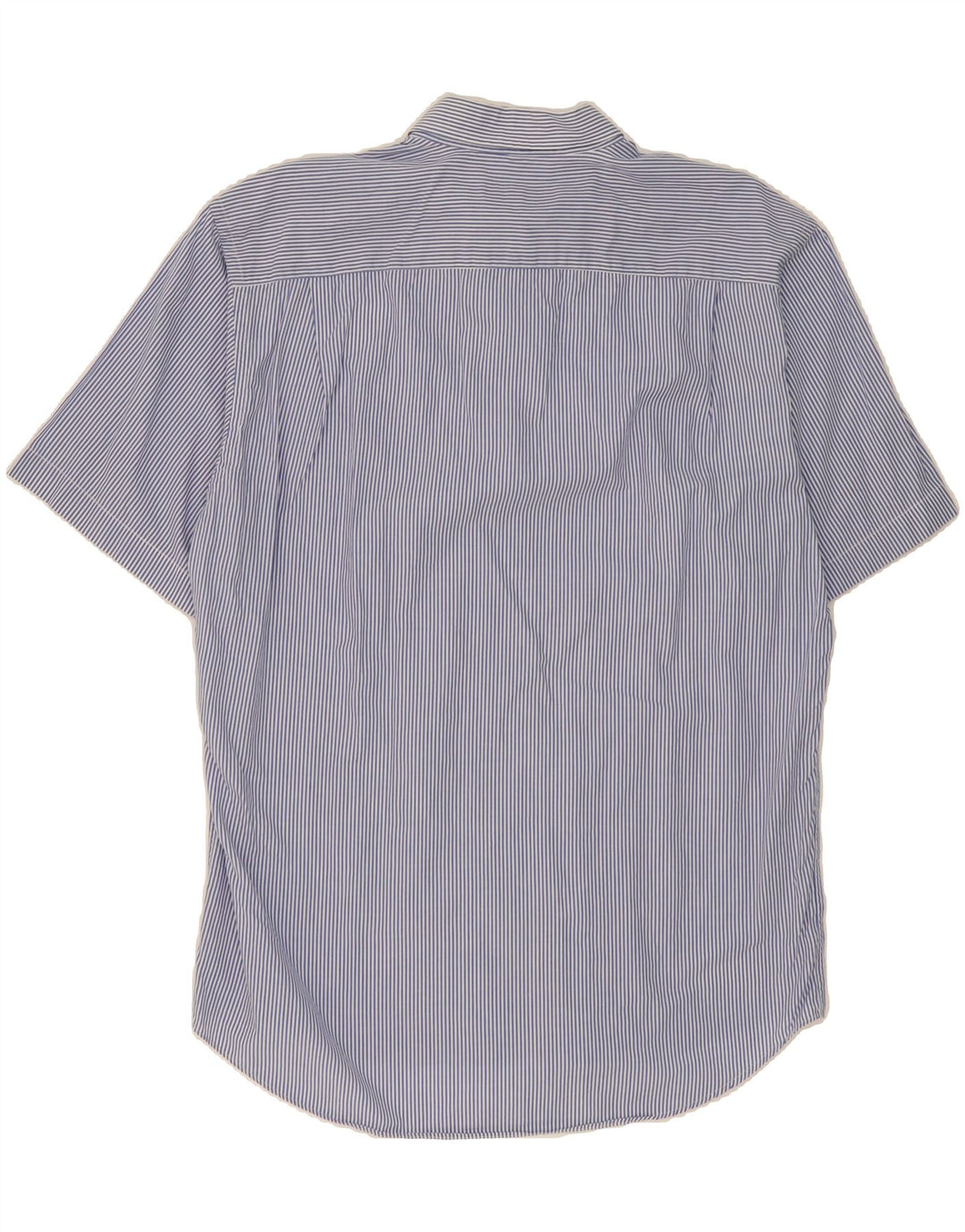 PRINGLE Mens Short Sleeve Shirt Large Blue Pinstripe Cotton Vintage Pringle and Second-Hand Pringle from Messina Hembry 