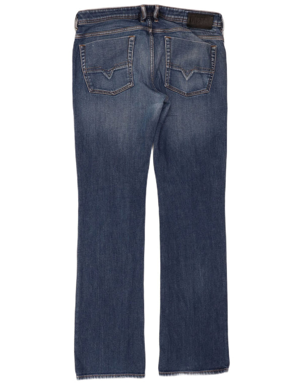 Diesel Hombre Bootcut Jeans W34 L34 Algodón Azul