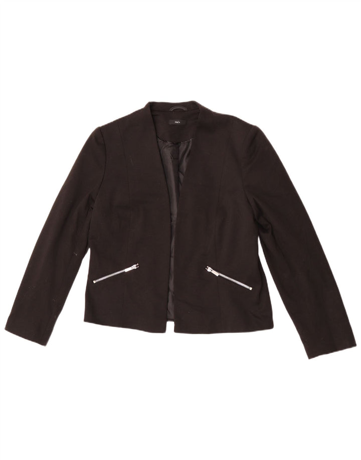 M&Co Chaqueta tipo blazer abierta para mujer UK 40 Mediano Poliéster negro