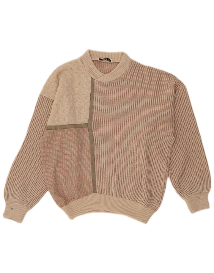 Oscar Forghieri Jersey De Cuello Redondo De Lana A Rayas Beige Medio para Hombre