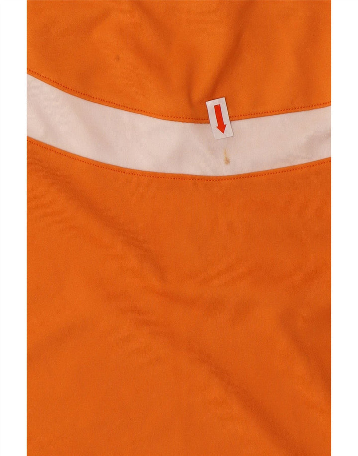ADIDAS Hombre Climacool Camiseta Top Grande Naranja Colorblock Poliéster