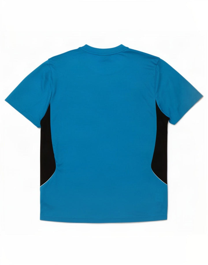 Adidas Hombre Climalite Camiseta Top Grande Azul Colorblock Poliéster