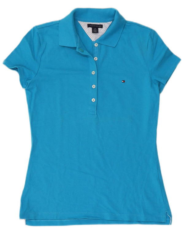 TOMMY HILFIGER Polo para mujer UK 10 Small Azul Algodón