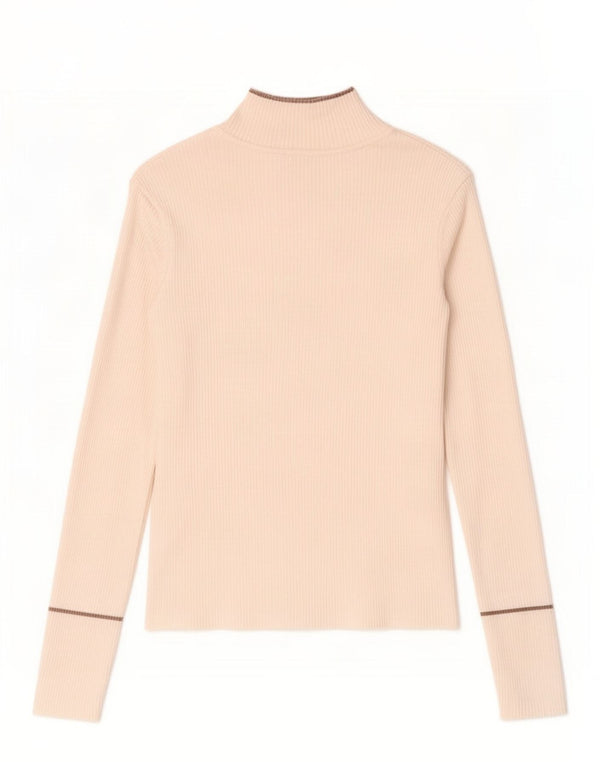 Marks & Spencer Polo de manga larga para mujer UK 8 Small Viscosa blanca