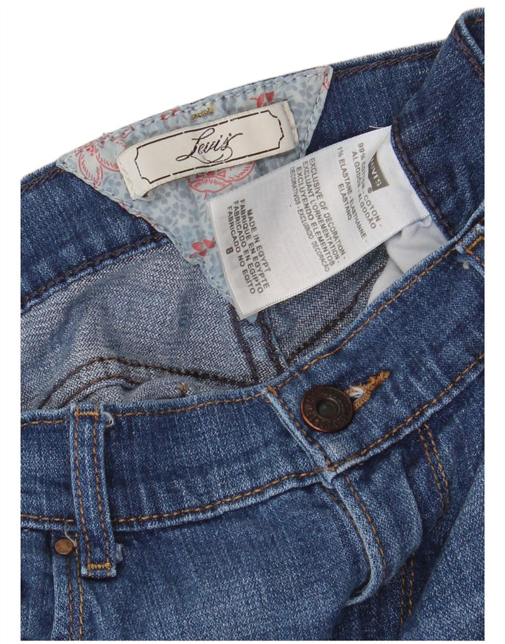 LEVI'S Capri Jeans para mujer US 8 mediano W30 L20 algodón azul