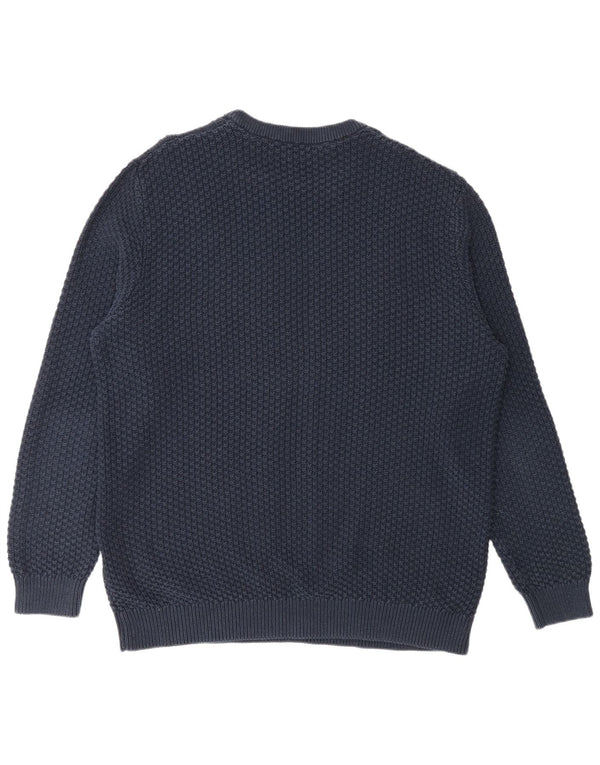 Esprit Jersey de cuello redondo para hombre, talla 2XL, algodón azul marino