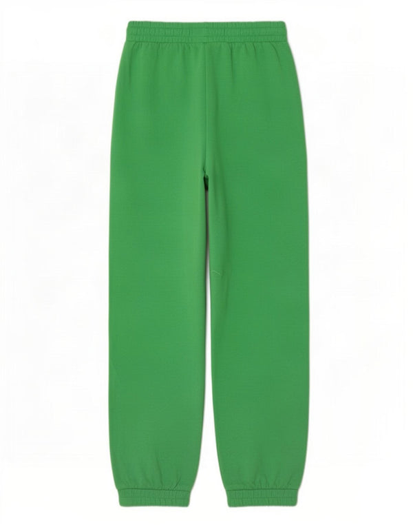 Zara Mujer Pantalones De Chándal Joggers UK 42 Algodón Verde Medio