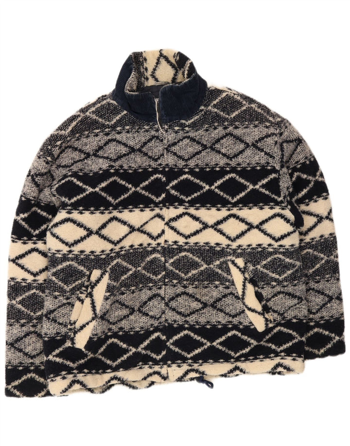 Wampum Chaqueta Bomber para Hombre UK 44 2XL Poliéster Geométrico Gris