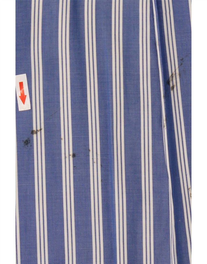 Chaps Camisa de manga corta para hombre grande azul a rayas