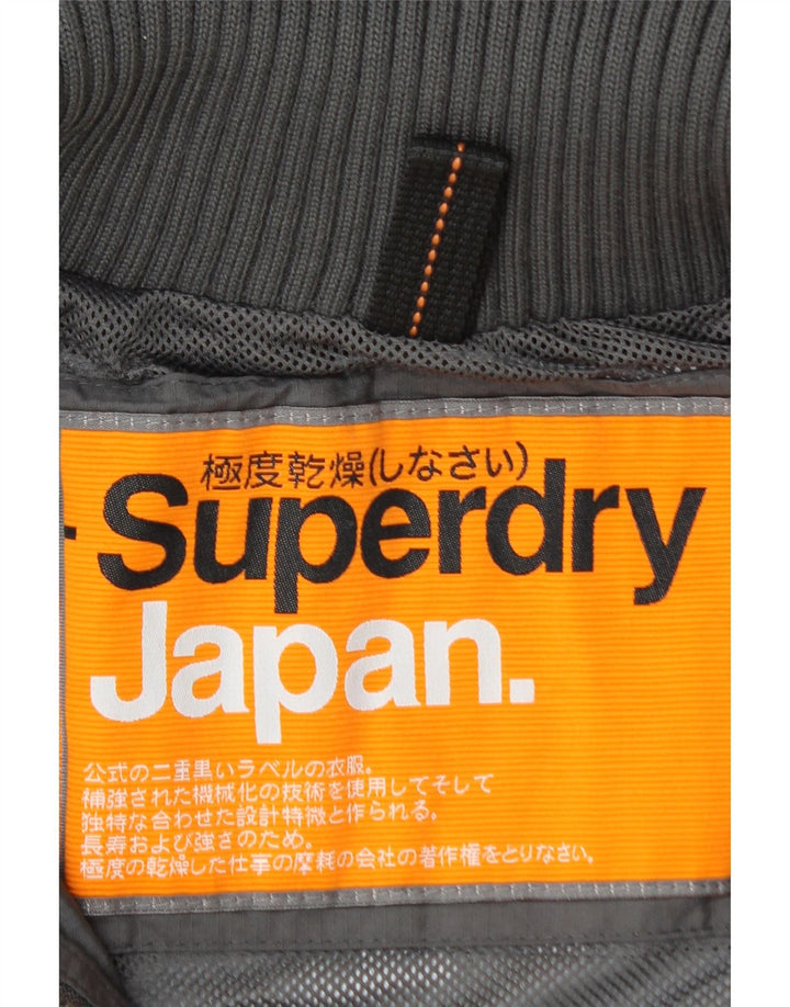 SUPERDRY Chaqueta impermeable gráfica para mujer UK 44 Poliamida gris medio