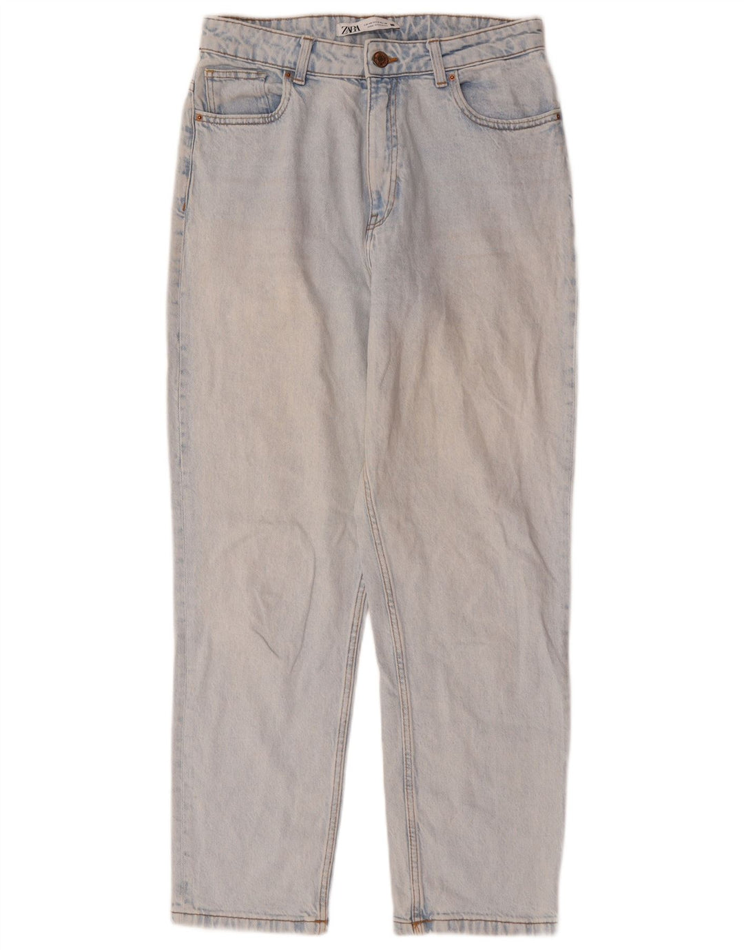 Zara Vaqueros Cónicos Para Mujer EU 40 Medium W30 L28 Azul