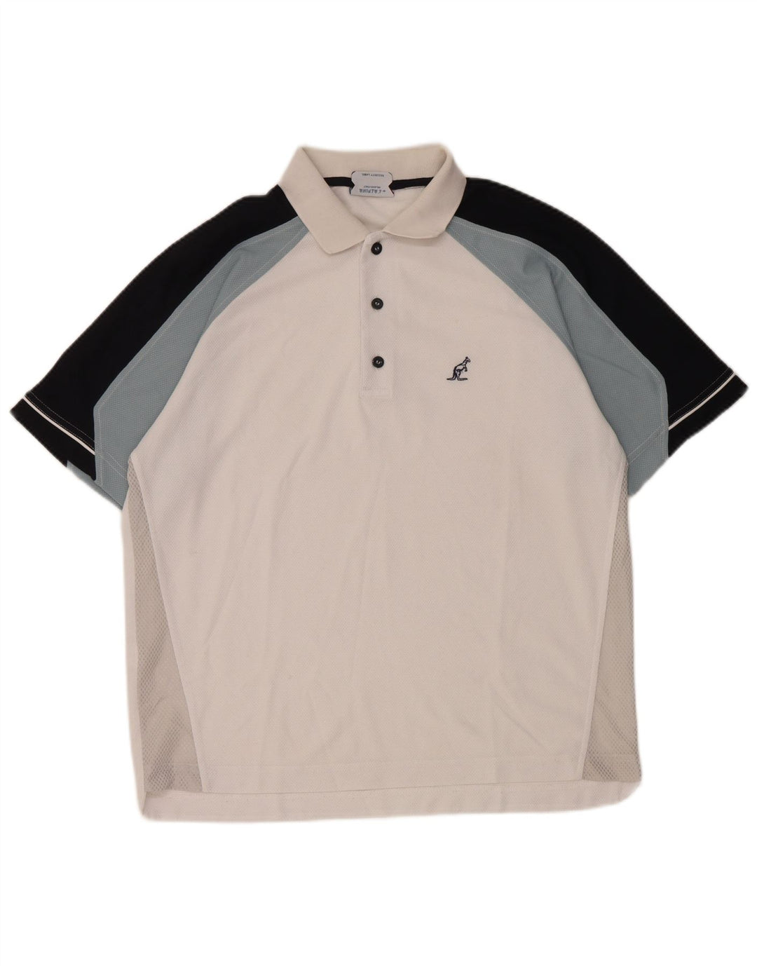 AUSTRALIAN L'ALPINA Polo para hombre Grande Blanco Colorblock Poliéster