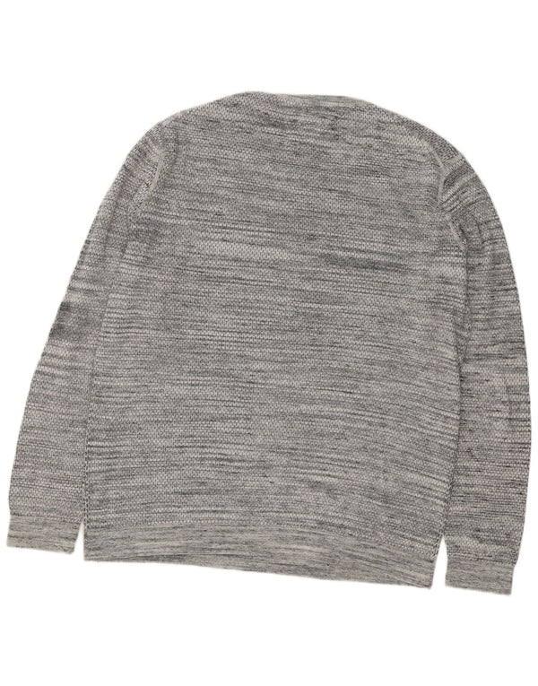 Tommy Hilfiger Jersey con cuello redondo para hombre XL Algodón moteado gris