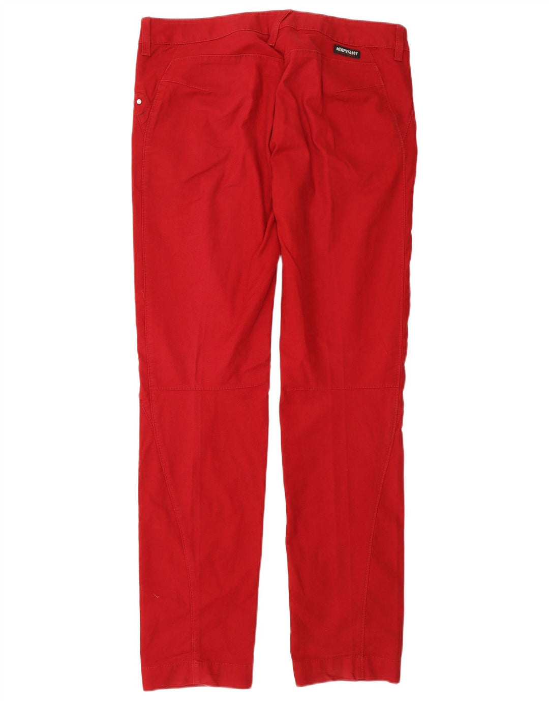 MURPHY & NYE Pantalones chinos rectos para mujer W30 L32 Algodón rojo