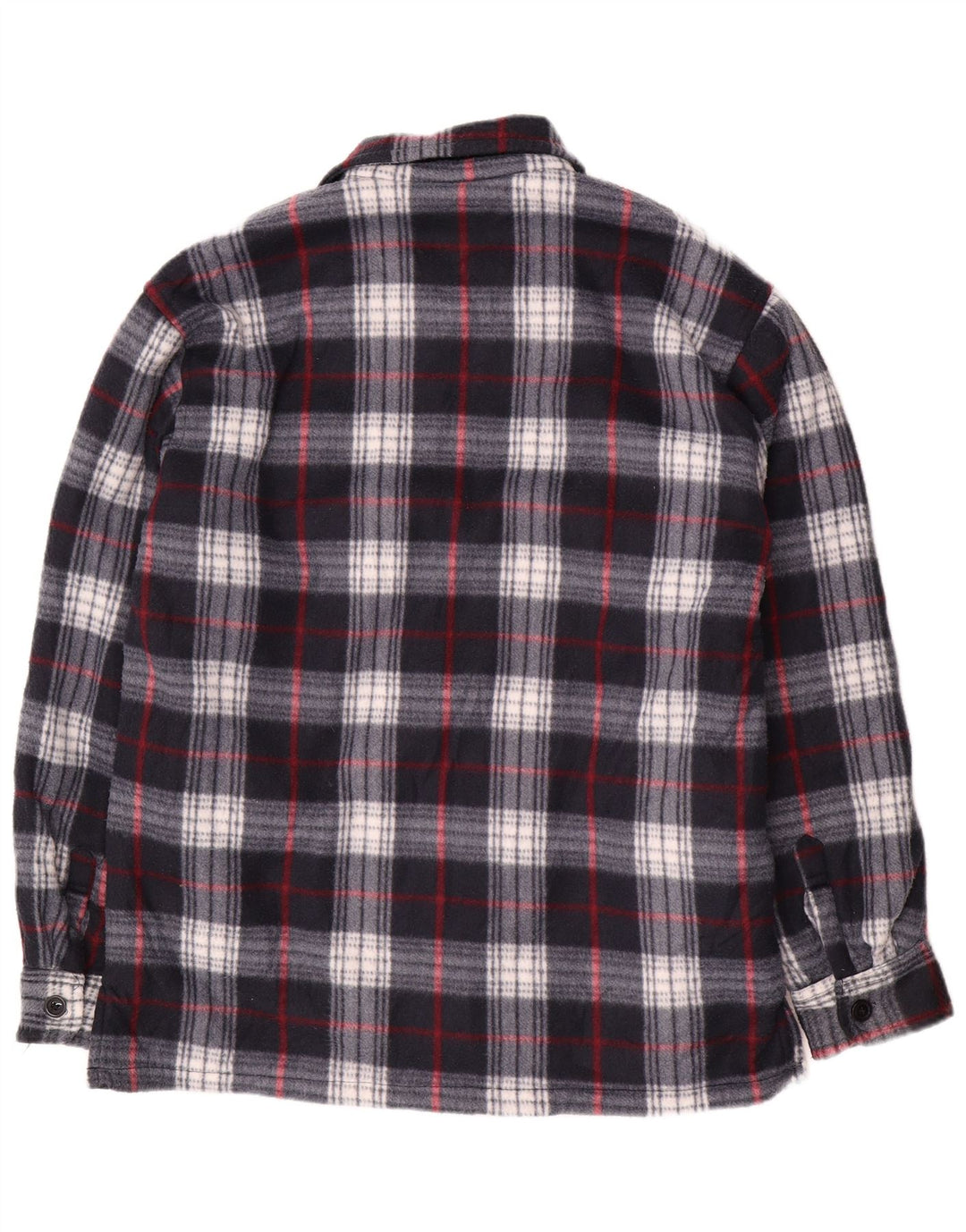 Vintage hombres chaqueta utilitaria Reino Unido 44 2XL azul marino comprobar algodón