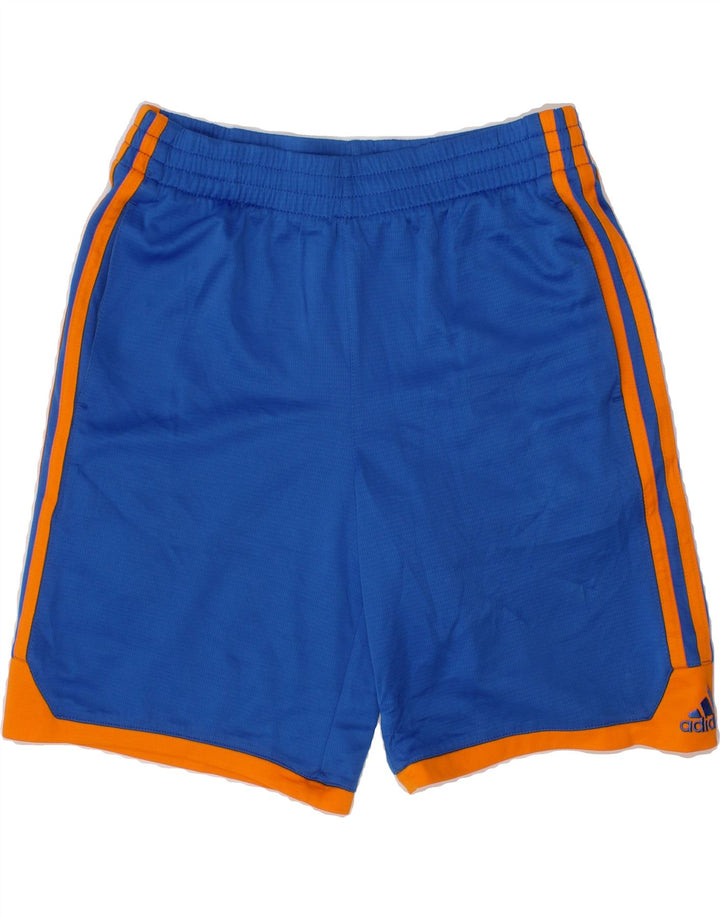 ADIDAS Boys Sport Shorts 7-8 Years Small Blue Polyester Vintage Adidas and Second-Hand Adidas from Messina Hembry 