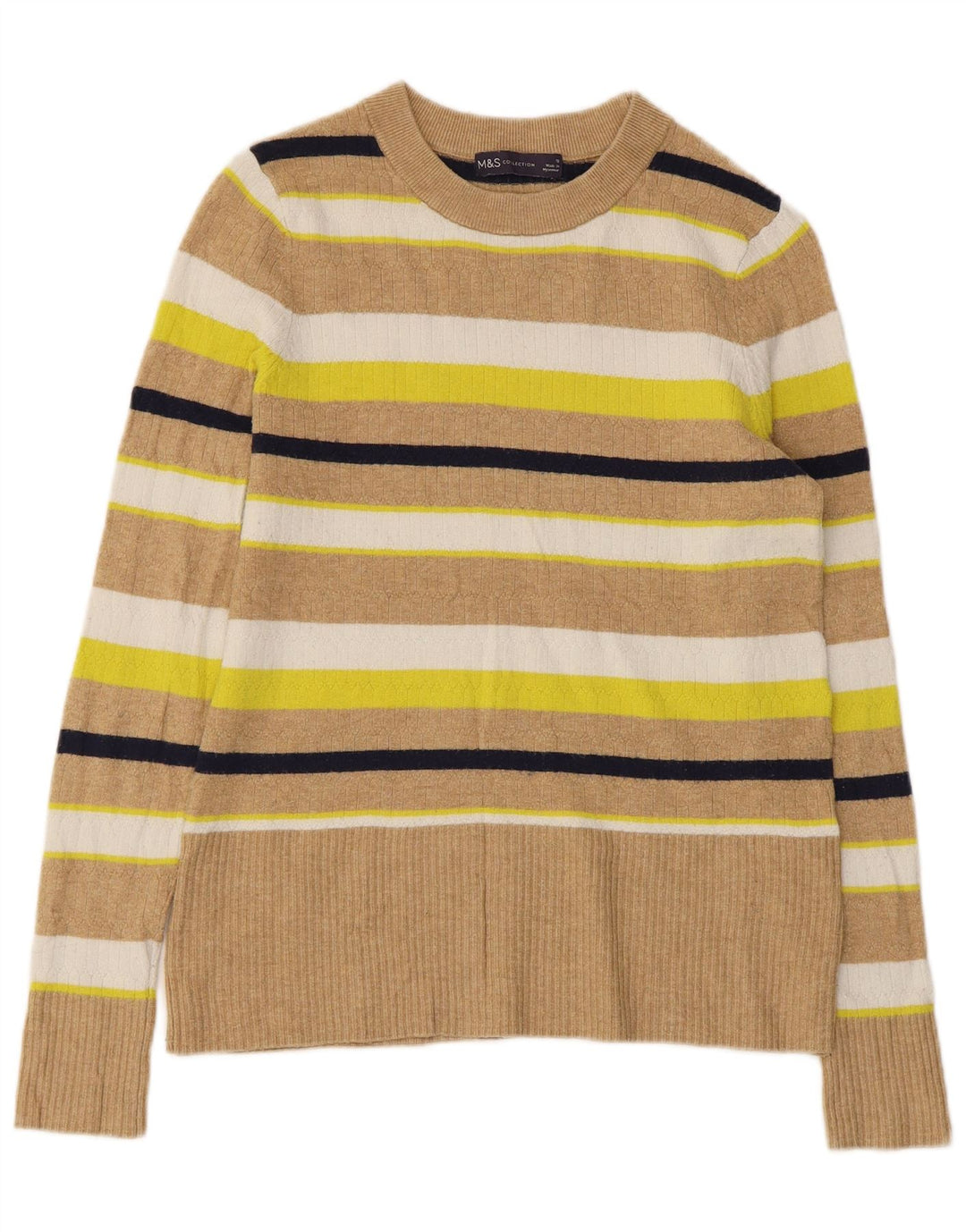 Marks & Spencer - Jersey de cuello redondo para mujer, talla 40, talla M, multicolor