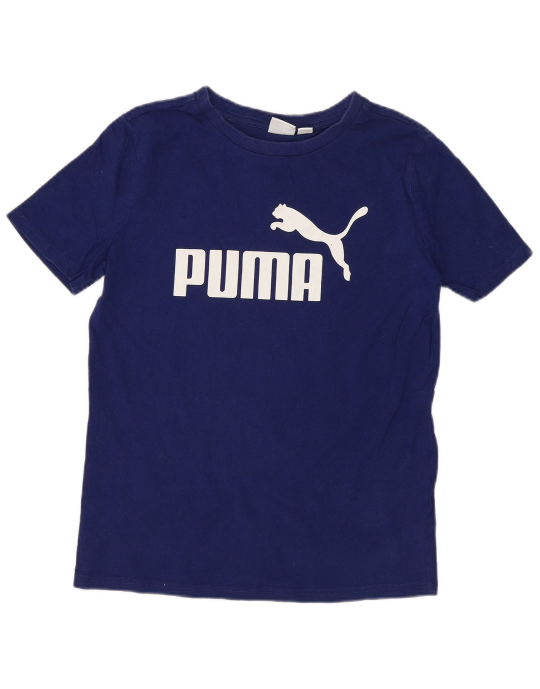 Puma Camiseta gráfica para niño Top 10-11 años Algodón Azul Medio