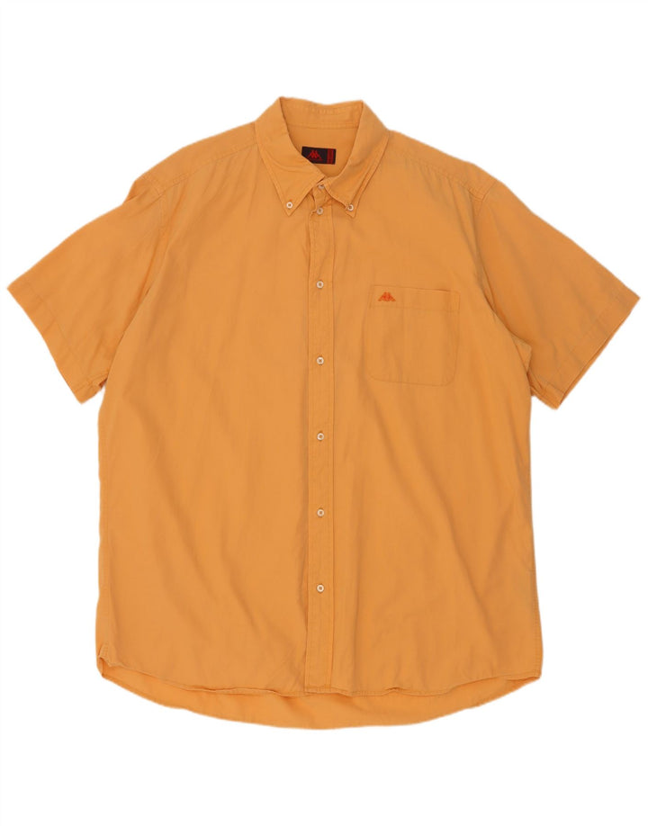 Kappa Camisa Manga Corta Hombre 3XL Naranja Algodón