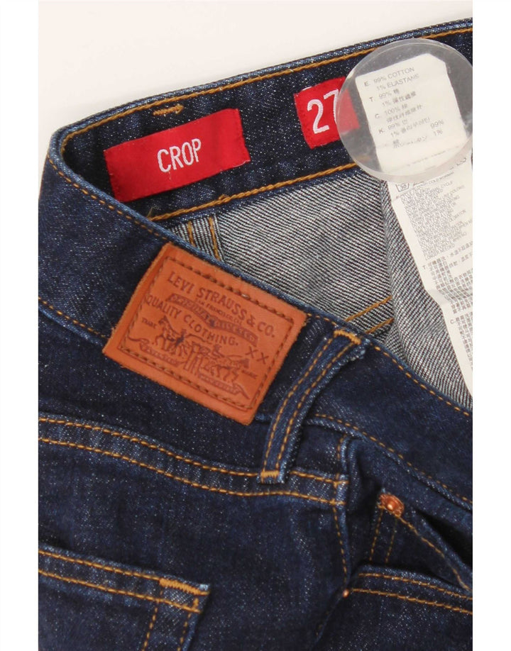 Vaqueros Levi's Capri Cropped Mujer W27 L22 Algodón Azul Marino