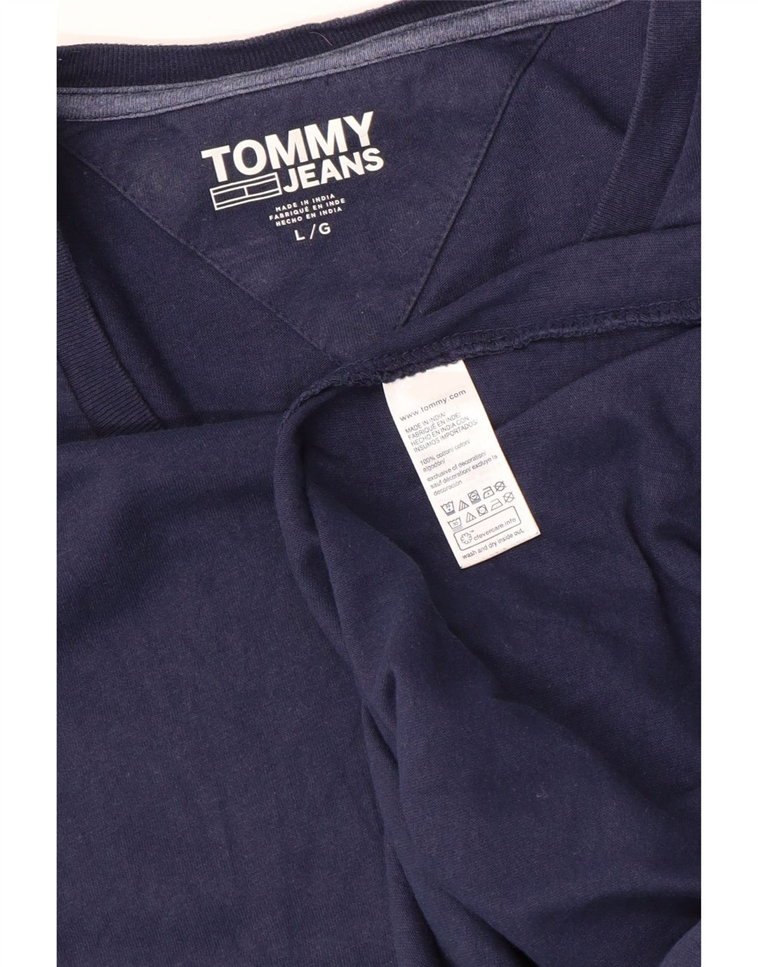 Tommy Hilfiger Top gráfico de manga larga con bloques de color azul marino grande para hombre