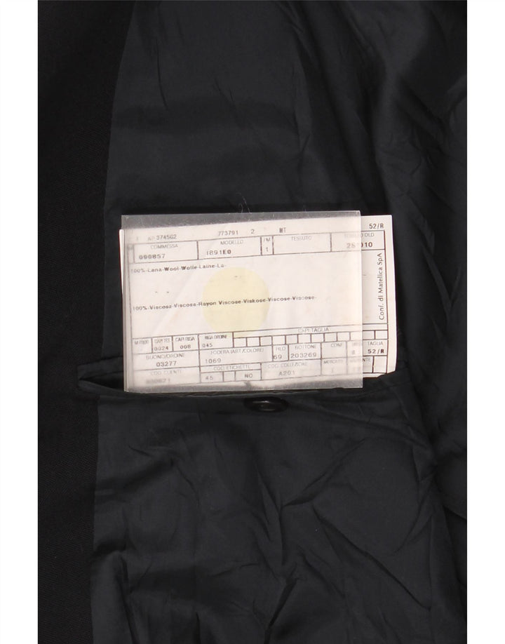 Armani Collezioni Chaqueta tipo blazer de 3 botones para hombre IT 52 XL Viscosa azul marino