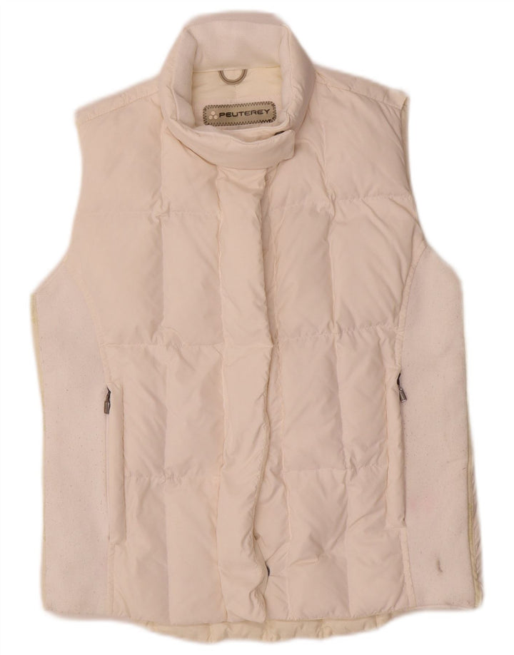PEUTEREY Chaleco acolchado para mujer EU 42 Large White Nylon