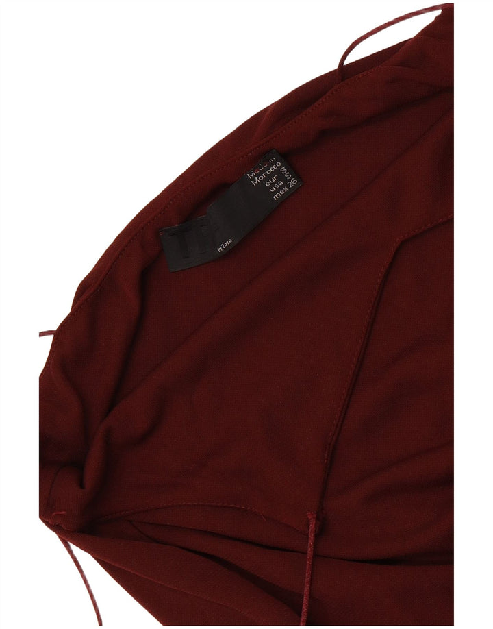 Zara Vestido lencero para mujer Reino Unido 8 Pequeño Granate