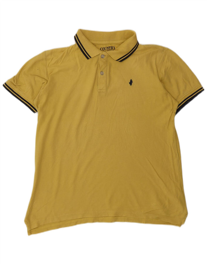 MARLBORO CLASSICS Polo Country Classic para hombre Algodón amarillo medio