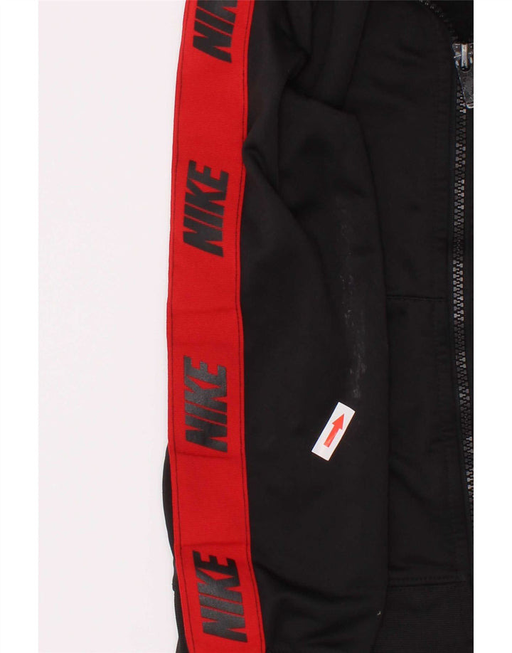 Nike - Chaqueta de chándal con gráfico para niños de 6 a 7 años, color negro, talla grande