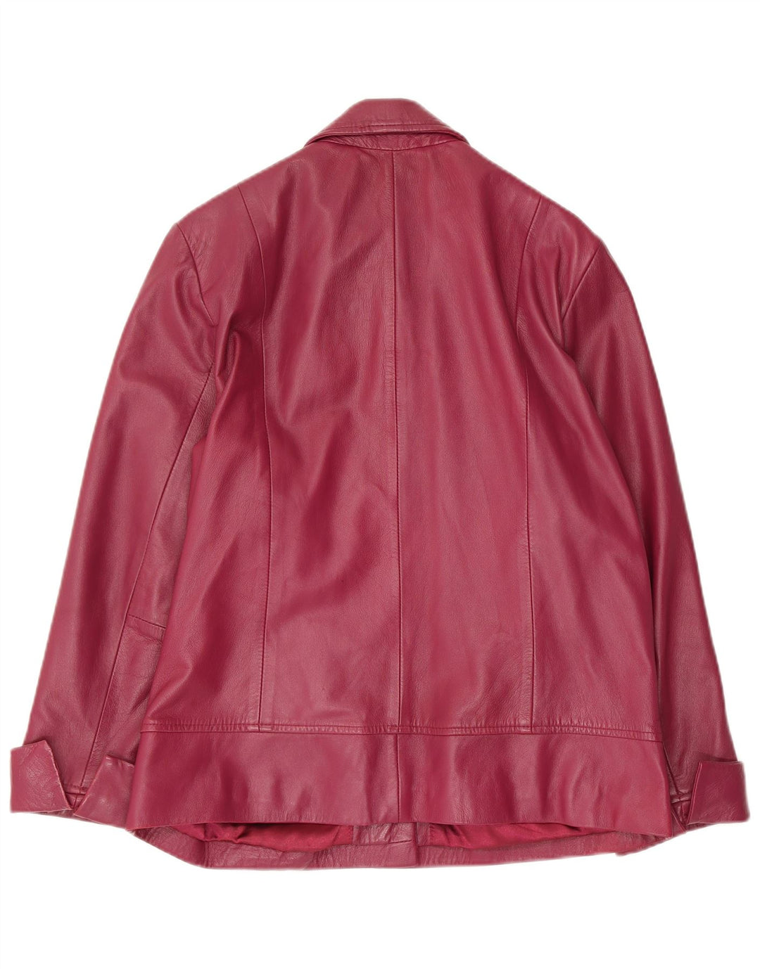 Chaqueta de cuero vintage para mujer IT 42 Cuero medio burdeos