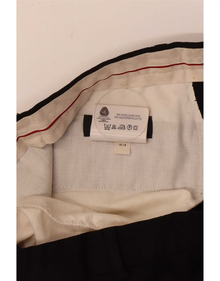 Marks & Spencer Pantalón de traje recto St. Michael para hombre W32 L28 Lana negra