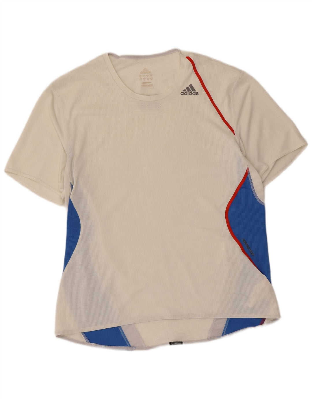 Adidas Hombre Camiseta Top Grande Blanco Colorblock Poliéster