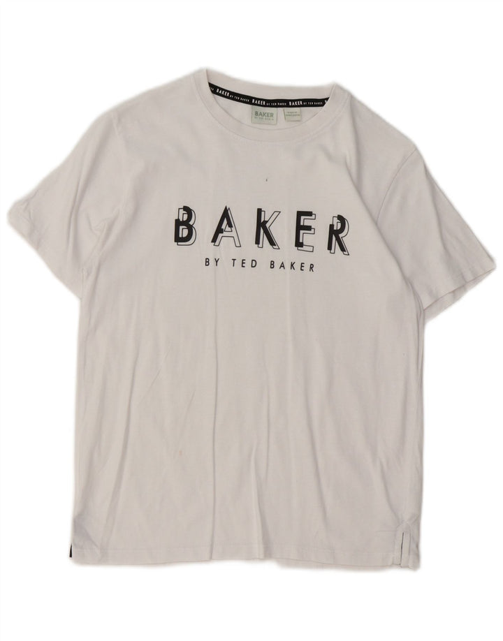 TED BAKER Camiseta gráfica para niños 10-11 años Algodón blanco