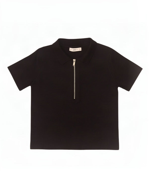 Zara Polo Mujer UK 10 Small Negro
