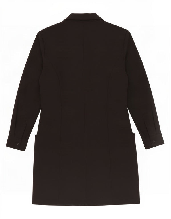 Zara Mujer Abrigo Cruzado UK 42 Medium Negro