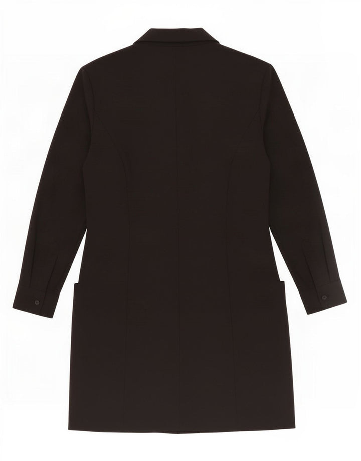 Zara Mujer Abrigo Cruzado UK 42 Medium Negro
