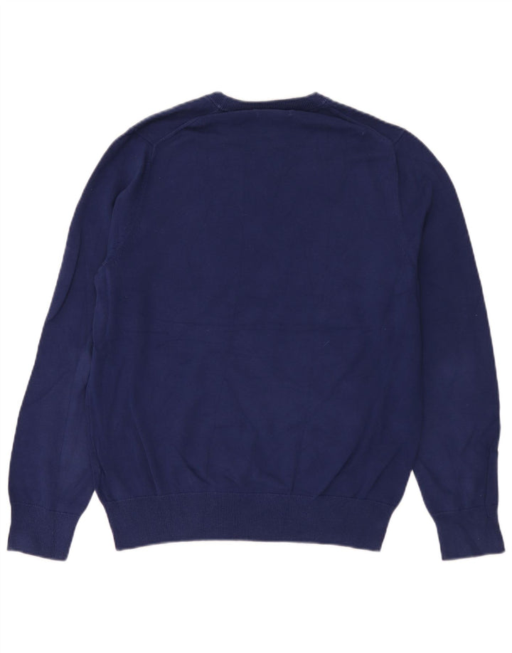 Jersey Massimo Dutti Hombre Cuello Redondo Algodón Azul Medio