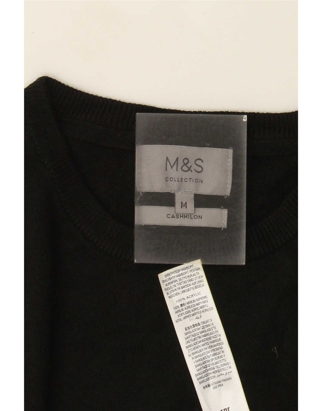 Marks & Spencer Suéter De Cuello Redondo Para Hombre Acrílico Negro Mediano