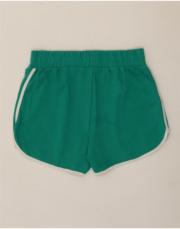 Fila Womens Sport Shorts UK 12 Medium  Green Cotton