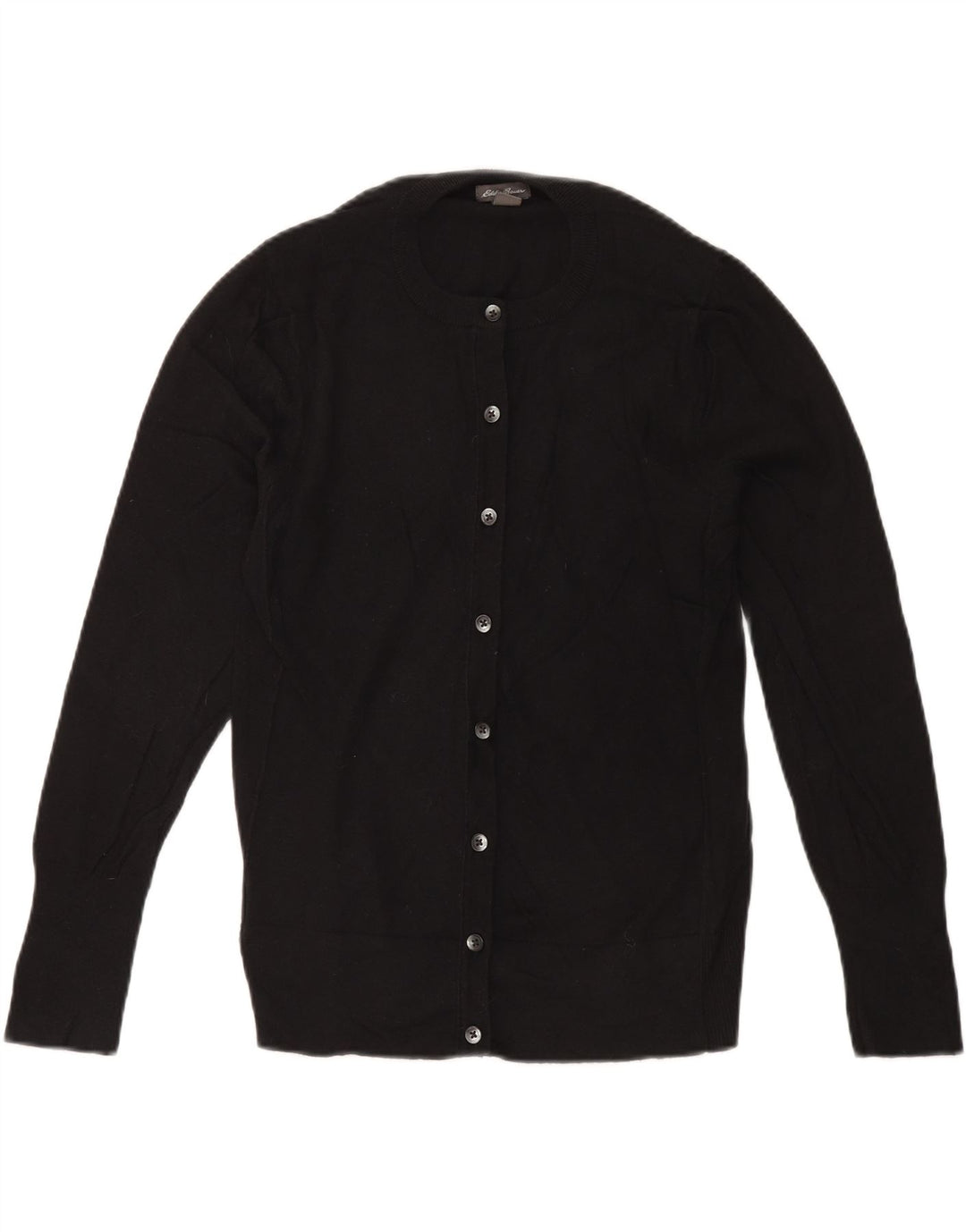 EDDIE BAUER Womens Cardigan Sweater UK 12 Medium Black Cotton Vintage Eddie Bauer and Second-Hand Eddie Bauer from Messina Hembry 