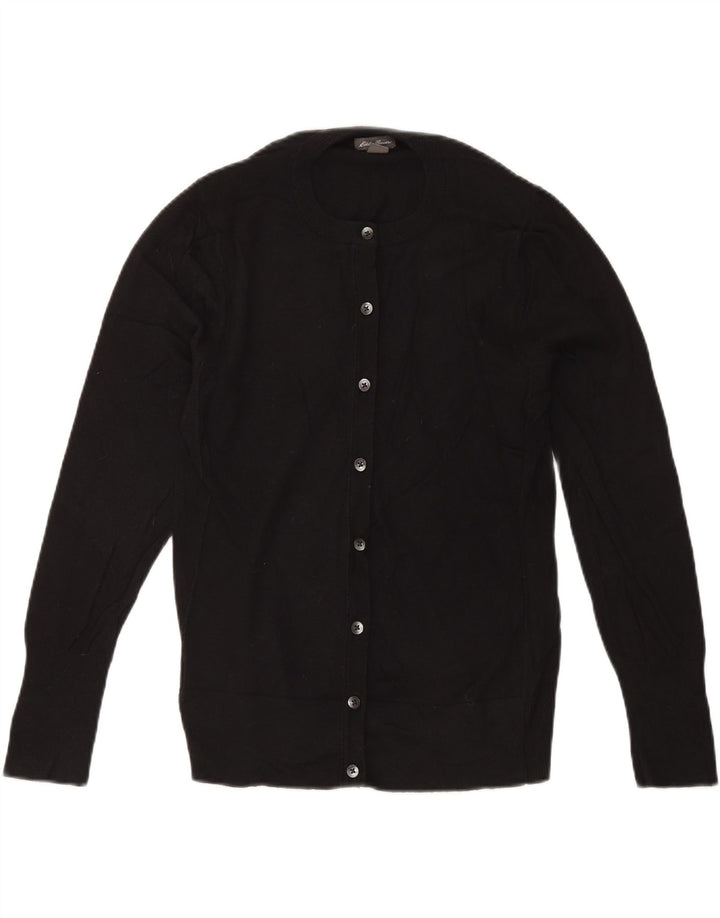EDDIE BAUER Womens Cardigan Sweater UK 12 Medium Black Cotton Vintage Eddie Bauer and Second-Hand Eddie Bauer from Messina Hembry 