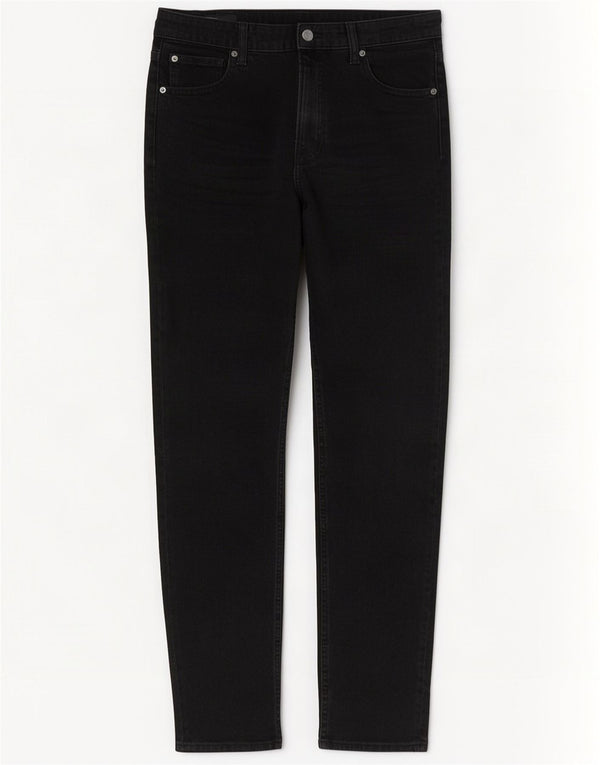 Zara Vaqueros ajustados de cintura alta para mujer EU 40 Medium W30 L30 Algodón negro