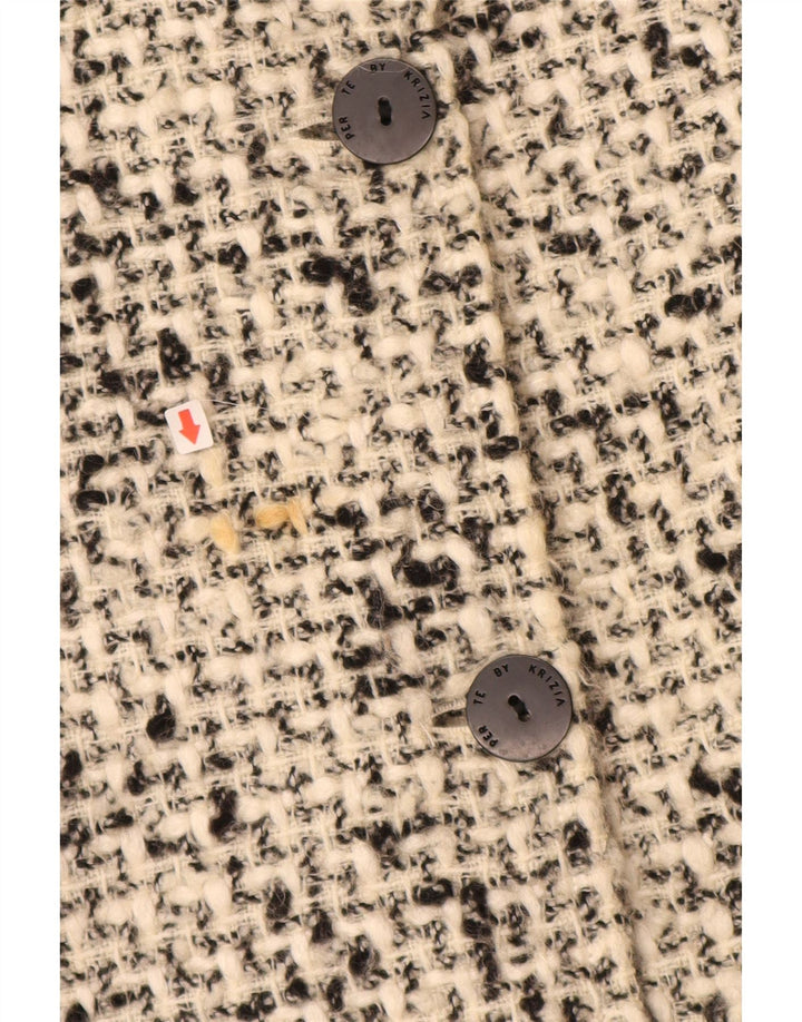 PERTE BY KRIZIA Abrigo extragrande para mujer Talla 21 Medio beige moteado