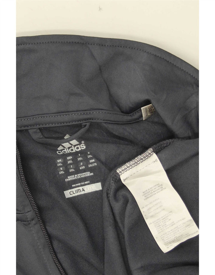 Adidas Mens Climalite Chándal Top Chaqueta 2XL Gris Poliéster