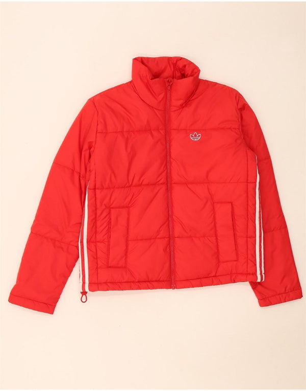 Adidas Chaqueta acolchada extragrande para mujer UK 10 Small Red Poliéster